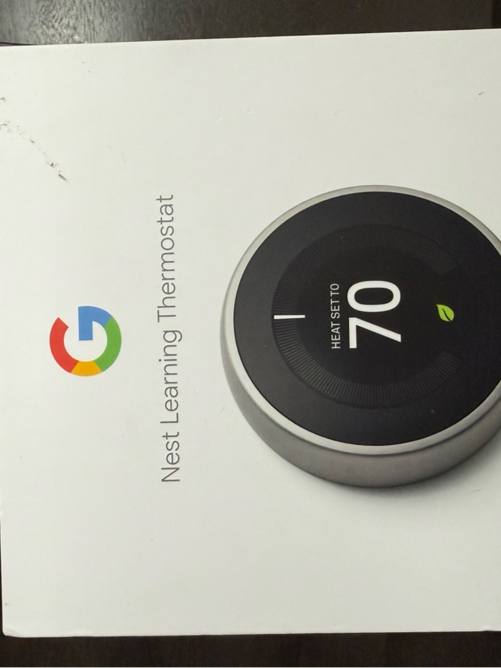 google Nest Learning Thermostat - Black Display with Silver Ring